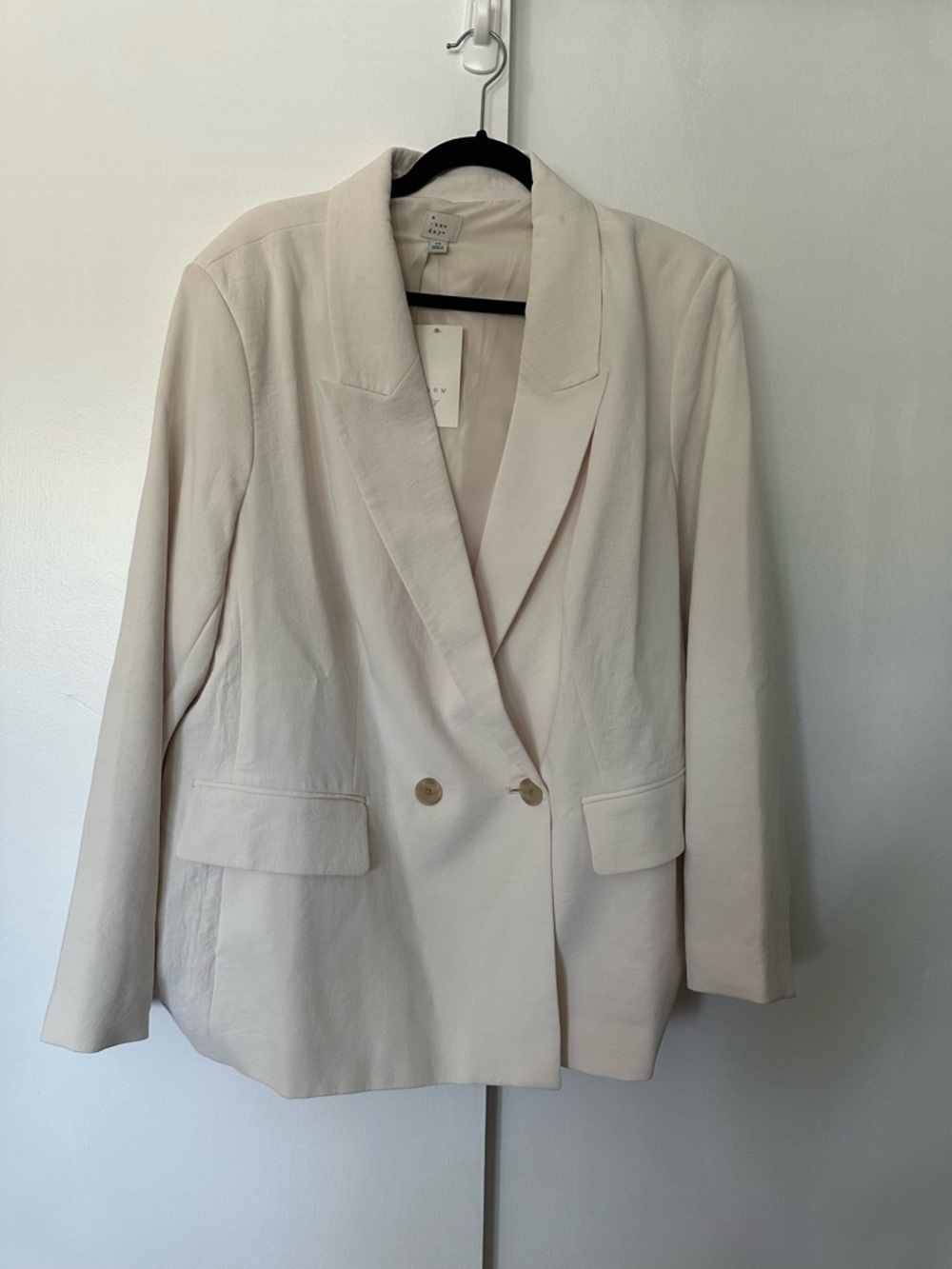 Women's Cream Double-Breasted Blazer Jacket size 2x new with tags NWT